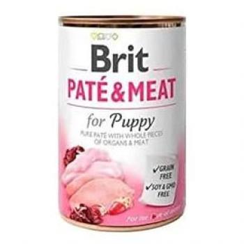 Pasta de Carne y Pollo con Pavo Grain Free para Cachorros Brit - Latas de 400g (6 unidades)