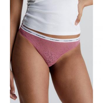 Calvin Klein Tanga de tiro alto de encaje