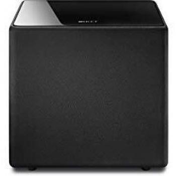 KEF Kube 12b Subwoofer activo negro, 300 vatios | Potente | Clase D | DSP | Ajuste de ecualizador