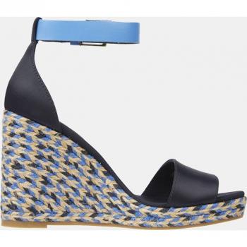 Alpargatas de mujer Tommy Hilfiger en textil con pulsera al tobillo y cuña, modelo CANAMO, color azul