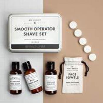 Men's Society Kit de afeitado suave para el operador en una lata de afeitar, regalo del día del padre