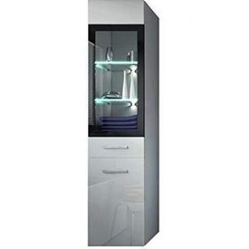 Armario de Baño Rio 131 cm Blanco Brillante - Mueble de Almacenamiento Vertical para Baño