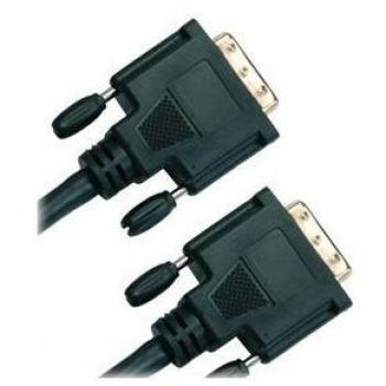 Cable DVI-D a DVI-D 0,5m con conectores dorados y triple blindaje HDCP conforme