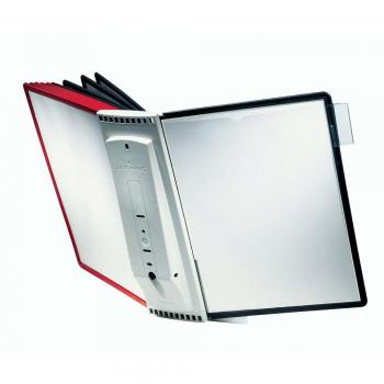 Durable 563100 Sistema de paneles de visualización Sherpa Wall con 10 paneles de visualización, 1 pieza, negro/rojo