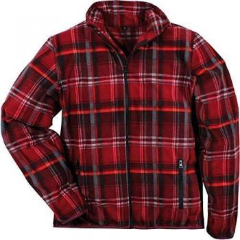 Chaqueta de Forro Polar a Cuadros Roja Talla XL