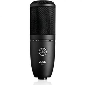 AKG P120 High Performance General Purpose Recording Microphone, Studio Quality, Large Diaphragm, Highly Versatile, Rugged and Robust Design - Black