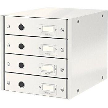 Leitz Buc de 4 Cajones, A4, Gama Click and Store 60490001 - Blanco