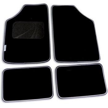 Alfombrillas Universales Michelin 009080, Kit Completo de Polipropileno Negro para Auto (4 Piezas)
