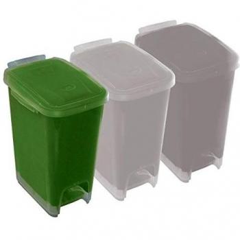 Mondex pls8089d-25 Roll Top papelera de reciclaje con pedal con tapa