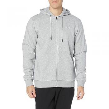 Sudadera con capucha Oakley Relax Full Zip gris para hombre, talla S, modelo 2.0, color Nuevo Granito Heather