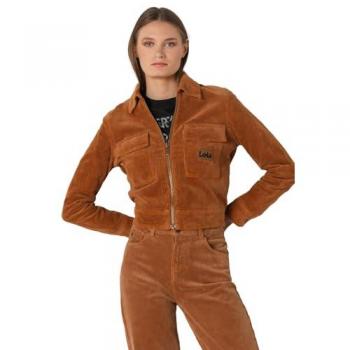 Cazadora de pana gruesa para mujer Lois Jeans con bolsillos plastron marrón (XS) - Casual, Algodón, Manga larga