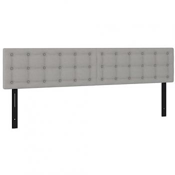 Cabeceros 2 unidades de tela gris claro 100x5x78/88 cm