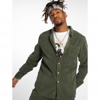 Urban Classics Olive Corduroy Shirt for Men, XXL