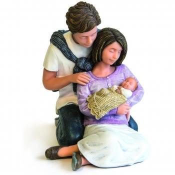Nadal Figura Decorativa la Nueva Familia, Resina, Multicolor, 14.50x10.00x14.00 cm