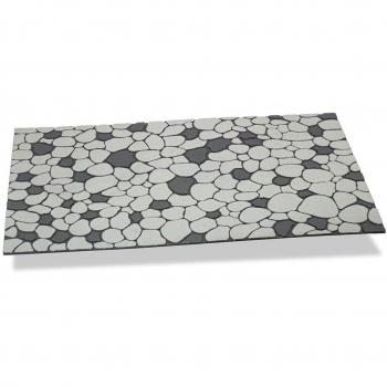 Felpudo efecto piedras color gris perla 75x45cm Hidalgo