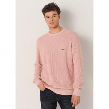 Jersey de punto rosa para hombre Lois Jeans con cuello caja