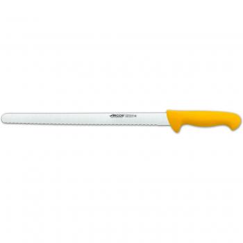 Arcos Serie 2900, Cuchillo Pastelero Flexible, Hoja Serrada de Acero Inoxidable Nitrum de 350 mm, Mango inyectado en Polipropileno Color Amarillo