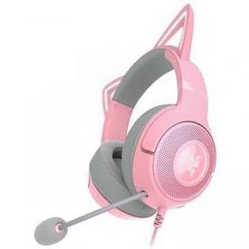 Razer Kraken Kitty RGB USB Gaming Headset - Quartz Pink