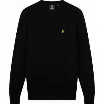 Lyle & Scott Men's Black Crew Neck Lambswool Blend Jumper