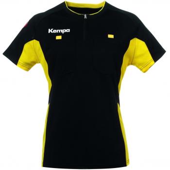 Kempa Referee Shirt Women Camiseta Árbitro Mujer, Negro/Amarillo, XXL