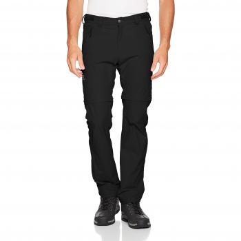 Salomon Wayfarer Zip M, Pantalones Ajustables Largo Hombre, Negro