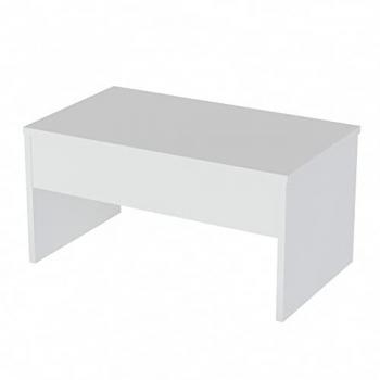 Mesa auxiliar de centro 100% tablero de aglomerado rechapado en melamina color blanco