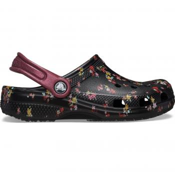 Crocs Kids' Classic Ditsy Floral Clog - Black - Size: EU 28-35