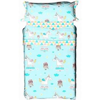 Burrito Blanco - Juego de funda nórdica 158 turquesa para cama de 90x190/200 cm