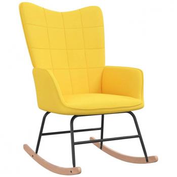 Silla mecedora amarillo mostaza