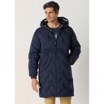 Abrigo parka acolchada con capucha marino Lois para hombre