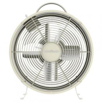 Cecotec EnergySilence 400 Retrodesk Beige Ventilador de Sobremesa 25W, 8 Pulgadas, 4 Aspas Aerodinámicas, Diseño Minimalista, 2 Velocidades, Base Robusta