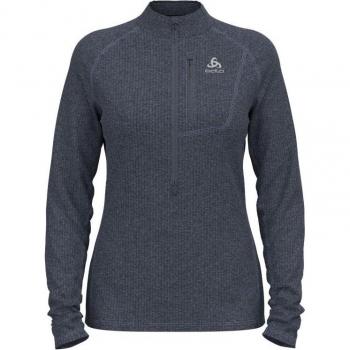 Forro Polar Odlo Tencia Half Zip Gris Oscuro Mujer - M
