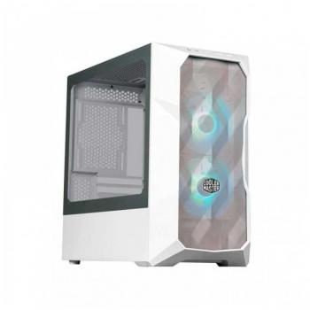 Cooler Master TD300 Mesh ARGB Mini Tower Case, White, 2 x 120mm Fans, High Airflow