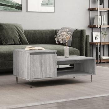Mesa de centro Sonoma gris 100x50x45 cm madera multicapa contrachapada Vidaxl