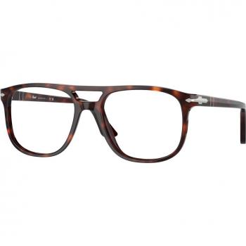 Persol PO3329V Greta Col. 24 Unisex Pilot Eyewear Tortoiseshell Blue Light Block Size 52