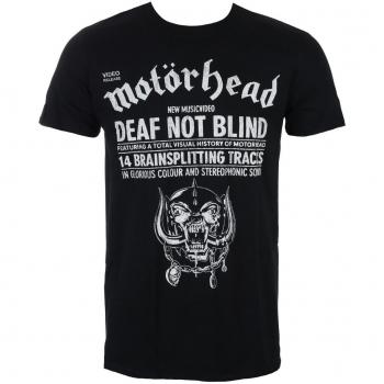 Motörhead Men's T-Shirt - Deaf Not Blind - Black - ROCK OFF XL