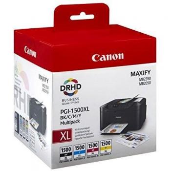 Tinta Original CANON PGI-1500XL Color Pack 4 Unidades para MAXIFY MB2050 MAXIFY MB2350