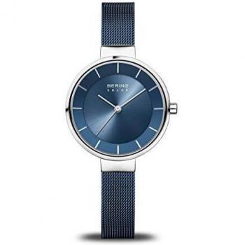 BERING Reloj Analógico para Mujer de Energía Solar con Correa en Acero Inoxidable 14631-307