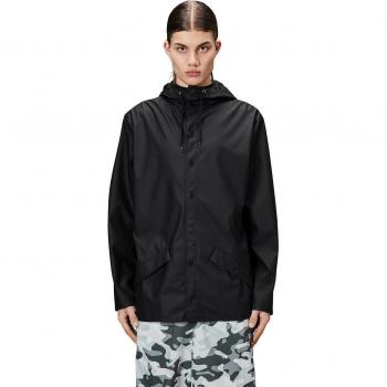 Rains Classic Jacket - Black, Size Small, Unisex, Waterproof, Lightweight, Breathable Fabric, Adjustable Hood