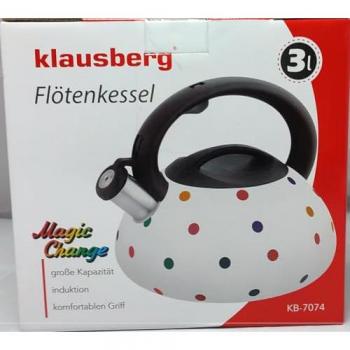 Hervidor de Agua Enameled 3L Klausberg KB-7074 Color Mágico Blanco