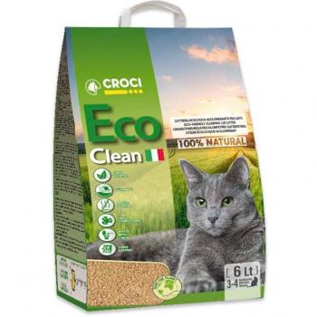 LECHO NATURAL AGLOMERANTE ECO CLEAN 6L - Arena ecológica para gatos a base de Cebada (3 Tamaños)