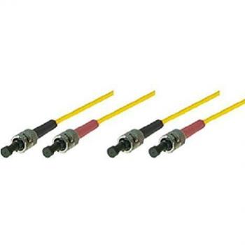 Cable de parcheo de fibra óptica ST/ST, OS2, 10m, modo único dúplex