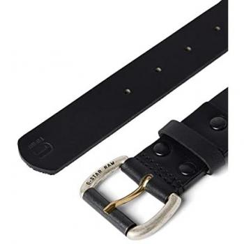 G-Star Dast Black Leather Belt for Men and Women, 75 cm Casual Style