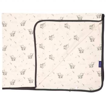 Bébé-Jou Wishing Pooh - Arrullo-mantita, algodón 100%, reversible