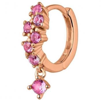 Piercing aro Earcandy Samira de plata y baño de oro rosa