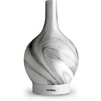 Difusor de Aroma Ultrasónico Innoliving INN-773W, 150ml, Diseño Efecto Mármol, Luz Multicolor, Alimentación USB