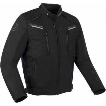 Bering Chaqueta de Moto Otago Negra - Chaqueta textil impermeable para motocicletas, color negro, talla 3XL