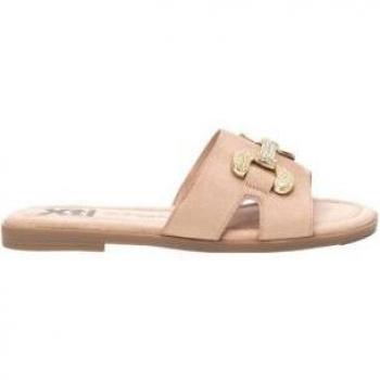 Sandalia de mujer Xti 142938 en color oro con detalle metalizado en la pala delantera