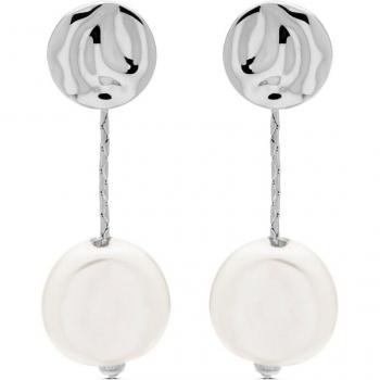 Pendientes Luxenter Vidthas de Perla Blanca con baño de rodio