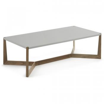 Kave Home Mesa Centro Quatro, gris y marrón